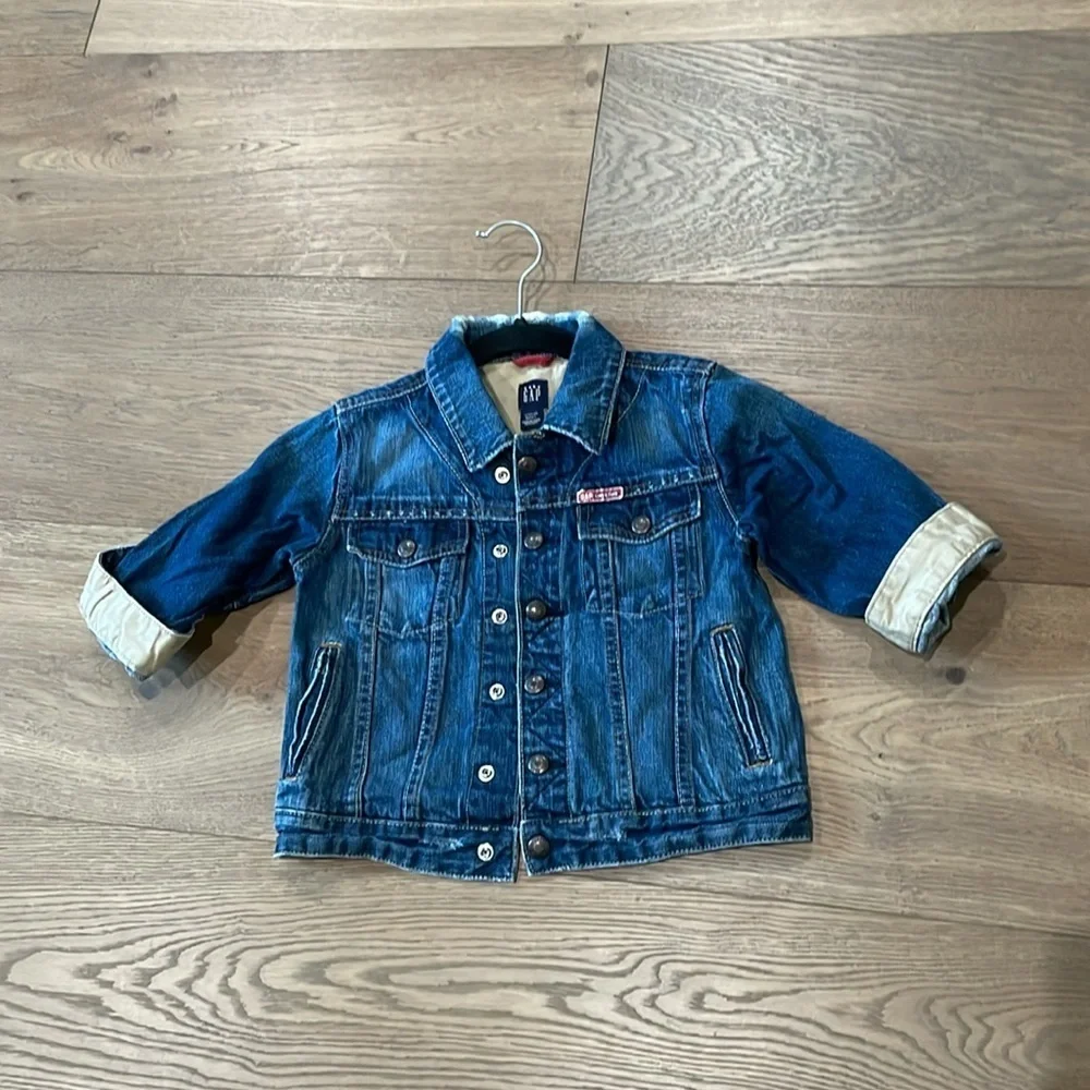 Vintage Baby Gap Classic Denim Jacket Distressed Size Toddler 4 Years